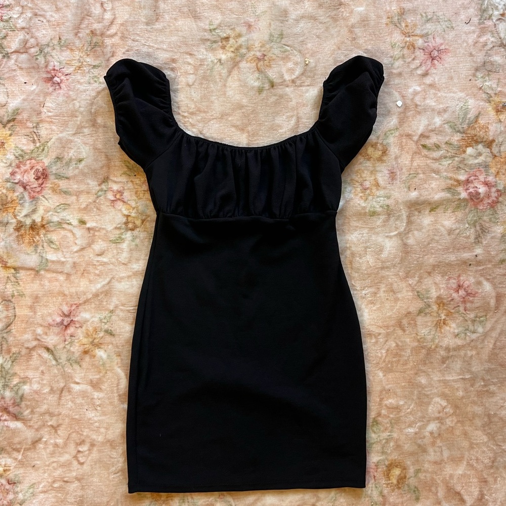 Elegant Black Women's Mini Dress